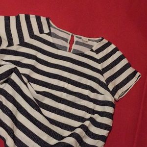 Merona Black & white striped Blouse